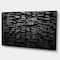 Designart - Black 3D Geometric Background - Abstract Canvas Art Print